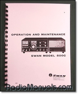 Swan 500 Operation Manual with 11" x 24" Foldout Schematic - Click Image to Close